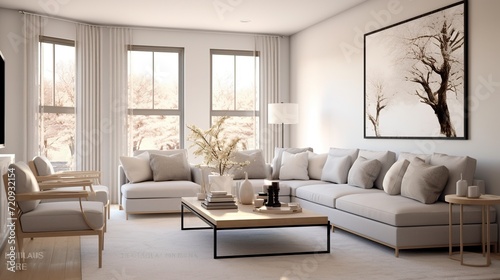 Modern sophisticated living room interior design  © Faisal