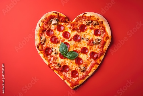heart shaped pizza © KirKam