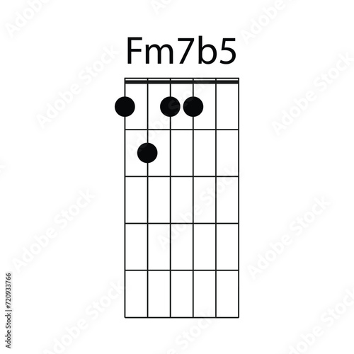 Fm7b5 guitar chord icon