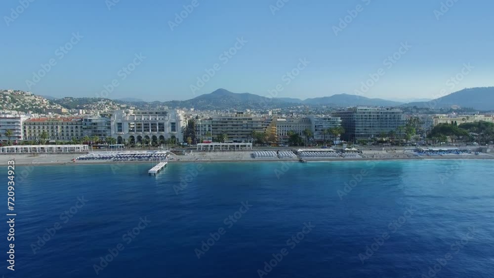 Cityscape with transport traffic on beach side road near hotels Cityscape with transport traffic on beach side road near hotels