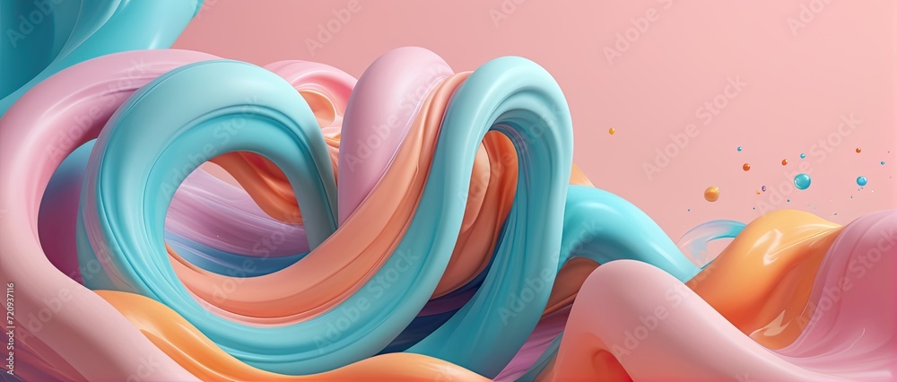 © Genzo Ozora - Abstract background. Colorful twisted liquid in motion