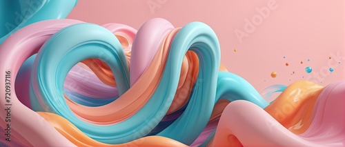 Abstract background. Colorful twisted liquid in motion