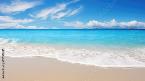 Idyllic beachfront panorama for your design