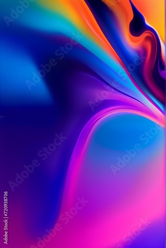 抽象的なカラフルな液体の色のグラデーション、ボケ、滑らかな質感。鮮やかなデザイン背景｜Abstract colorful liquid color gradient, bokeh and smooth texture. Vibrant design background. Generative AI