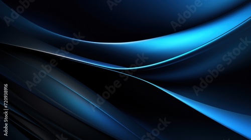 Abstract blue wavy background. 3d rendering  3d illustration. Generative AI