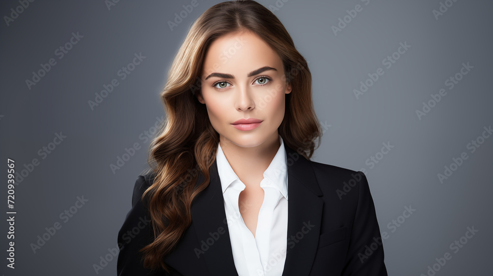 The perfection of a business lady, a beautiful young businesswoman radiating charm and confidence The perfection of a business lady, a beautiful young businesswoman radiating charm and confidence