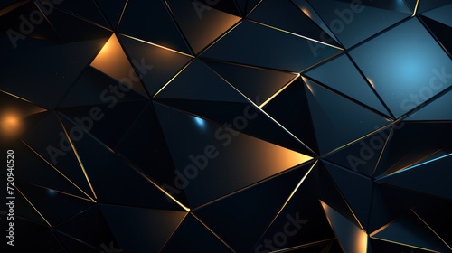 Abstract polygonal background. 3d vector illustration. Futuristic style. Generative AI