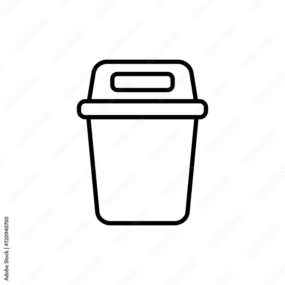 Trash can outline icons, minimalist vector illustration ,simple transparent graphic element .Isolated on white background Trash can outline icons, minimalist vector illustration ,simple transparent graphic element .Isolated on white background