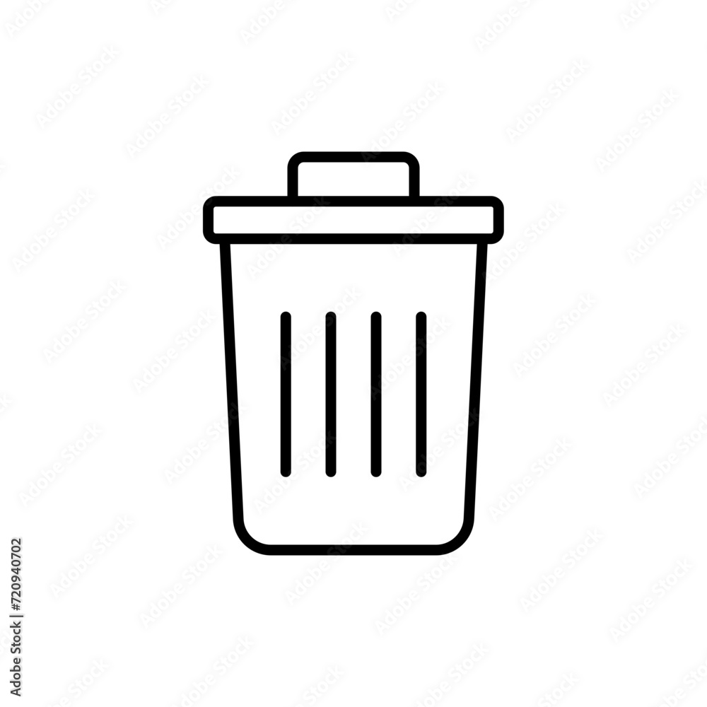 Trash can outline icons, minimalist vector illustration ,simple transparent graphic element .Isolated on white background Trash can outline icons, minimalist vector illustration ,simple transparent graphic element .Isolated on white background