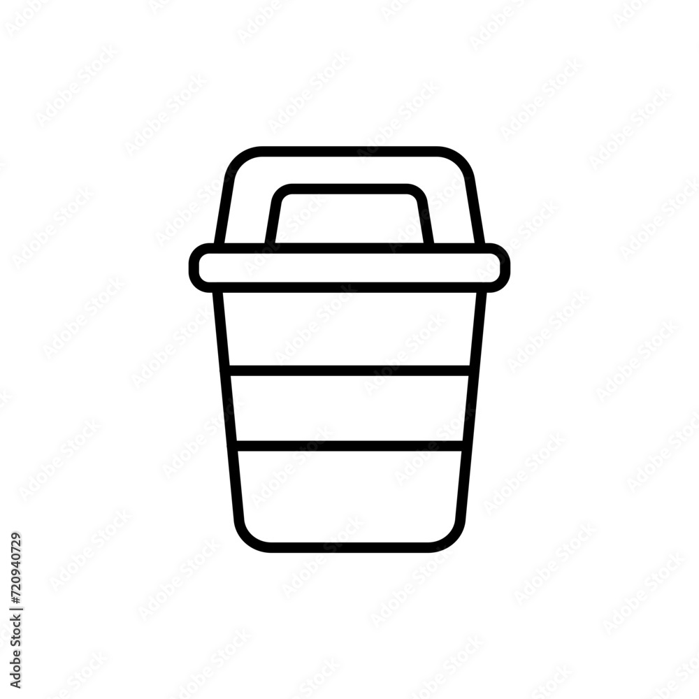 Trash can outline icons, minimalist vector illustration ,simple transparent graphic element .Isolated on white background Trash can outline icons, minimalist vector illustration ,simple transparent graphic element .Isolated on white background