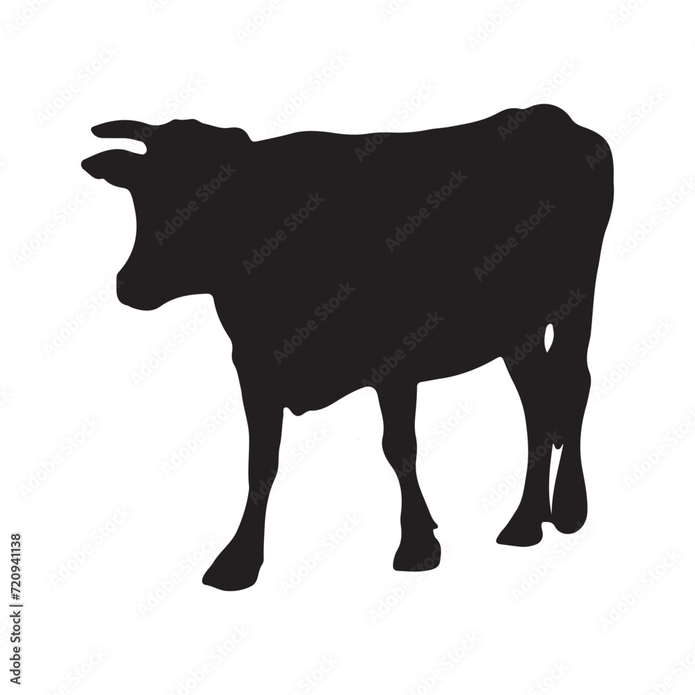 vector cow silhouette icon illustration isolated vector cow silhouette icon illustration isolated