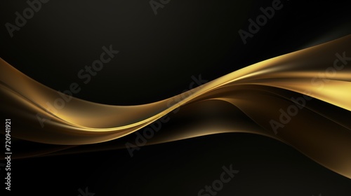 Abstract golden wavy background. 3d render illustration. Design element Generative AI