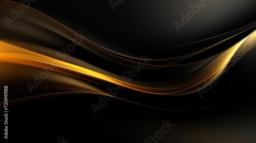 Abstract gold wavy background. 3d render illustration eps10 Generative AI