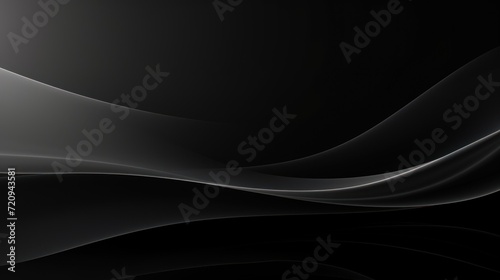 abstract background with smooth wavy lines in black and white colors Generative AI
