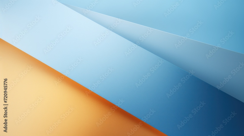 Blue and orange abstract background with copy space. Illustration. Generative AI