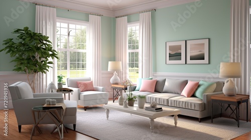 Interior composition of modern elegant living room  © Faisal