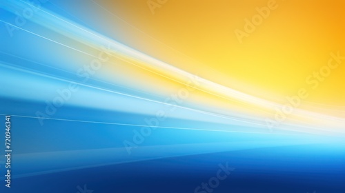 abstract background with smooth lines in blue and yellow colors, vector illustration Generative AI