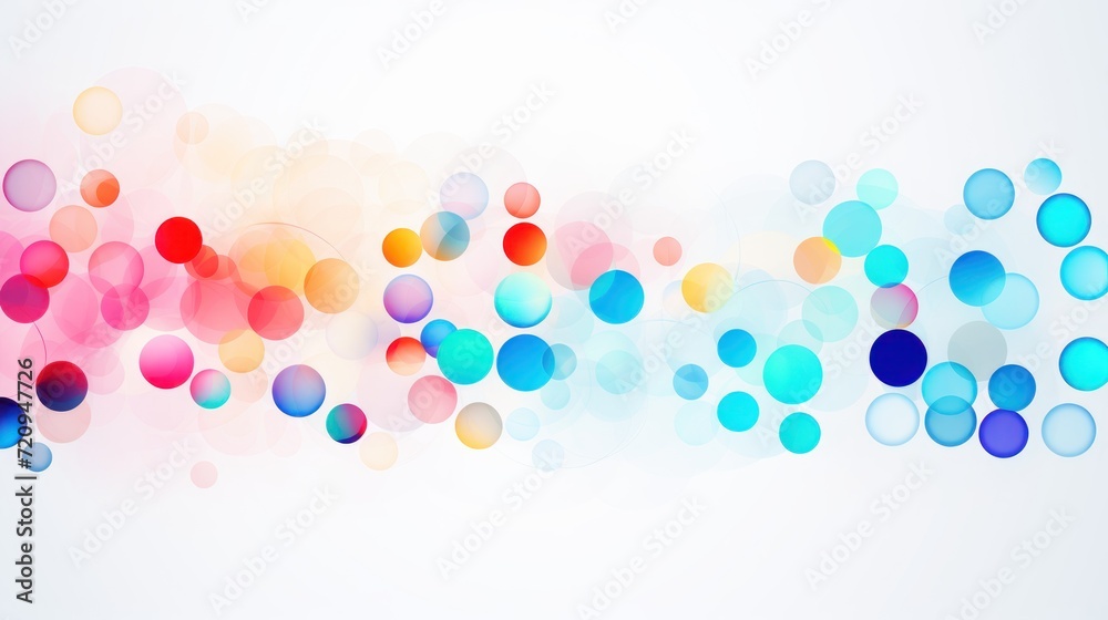 Abstract background with colorful bokeh circles. Illustration. Generative AI