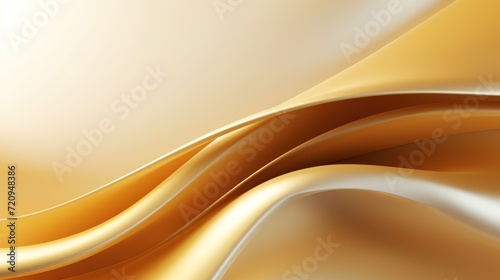 Golden satin background with smooth lines in it. illustration. Generative AI