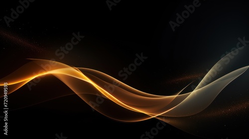 Smooth light lines. abstract background. Elegant glowing waves. Generative AI