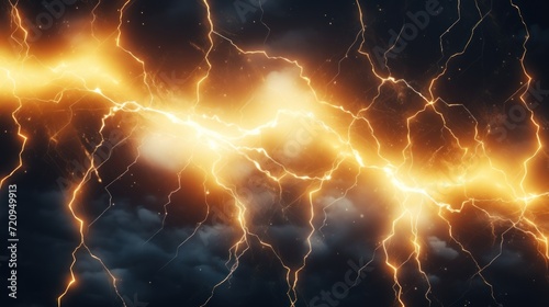 Lightning flash thunderbolt effect background. Thunderstorm. illustration Generative AI