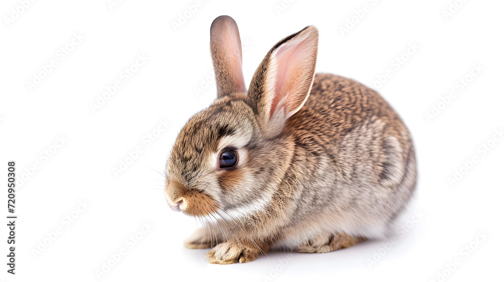 Rabbit on white background, stock photo. easter day. Rabbit on white background, stock photo. easter day.