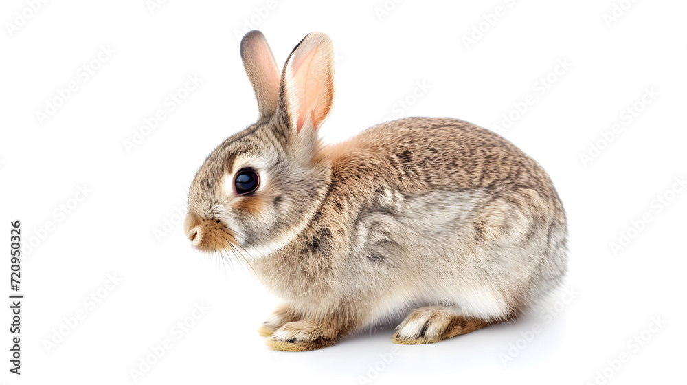 Rabbit on white background, stock photo. easter day. Rabbit on white background, stock photo. easter day.