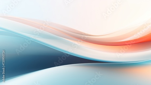 abstract background with smooth lines in blue, orange and white colors Generative AI