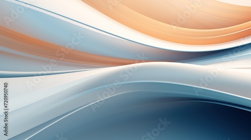 abstract background with smooth lines in blue and orange colors, vector illustration Generative AI
