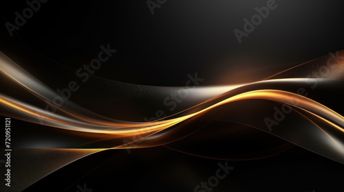 Abstract golden wavy background. 3d rendering, 3d illustration. Generative AI