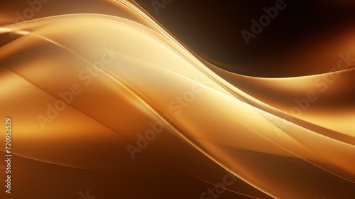 Golden abstract background with smooth lines. illustration. Eps 10. Generative AI