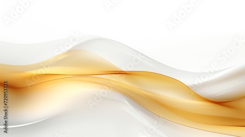 Abstract background with gold wavy lines. 3d vector illustration. Generative AI