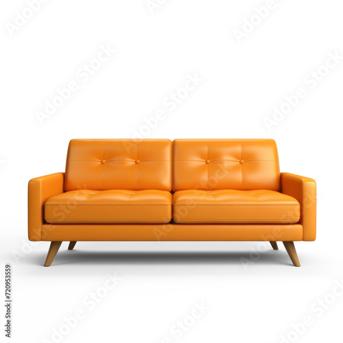 Minimalist sofa on transparency background PNG