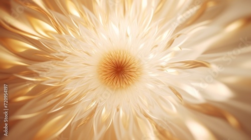 Macro of white chrysanthemum flower, abstract floral background Generative AI