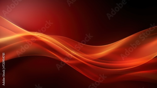 Abstract red waves on a dark background. illustration for your design Generative AI