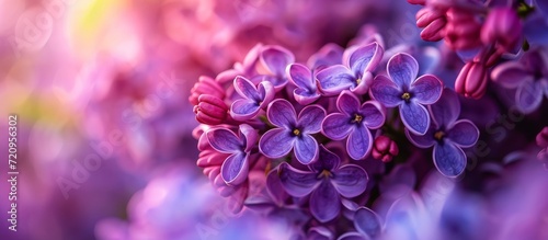 Vibrant Purple Spring Lilac Flowers Bursting with Color bring a Splash of Purple to the Spring Season