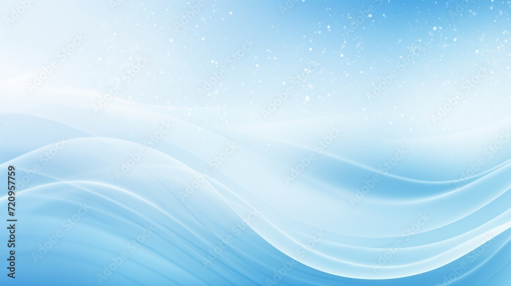Cheerful Blue Snowy Winter Background with Copy Space AI Generated