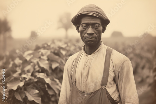 Portrait of a cotton plantation slave worker