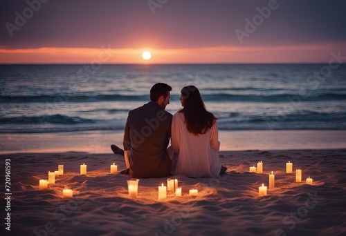 the candles heart beach share couple romantic sesand nner young