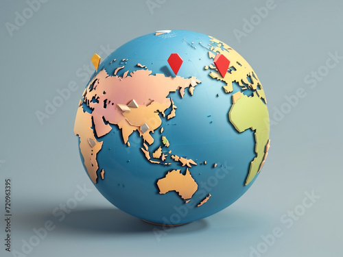 earth globe on a white background