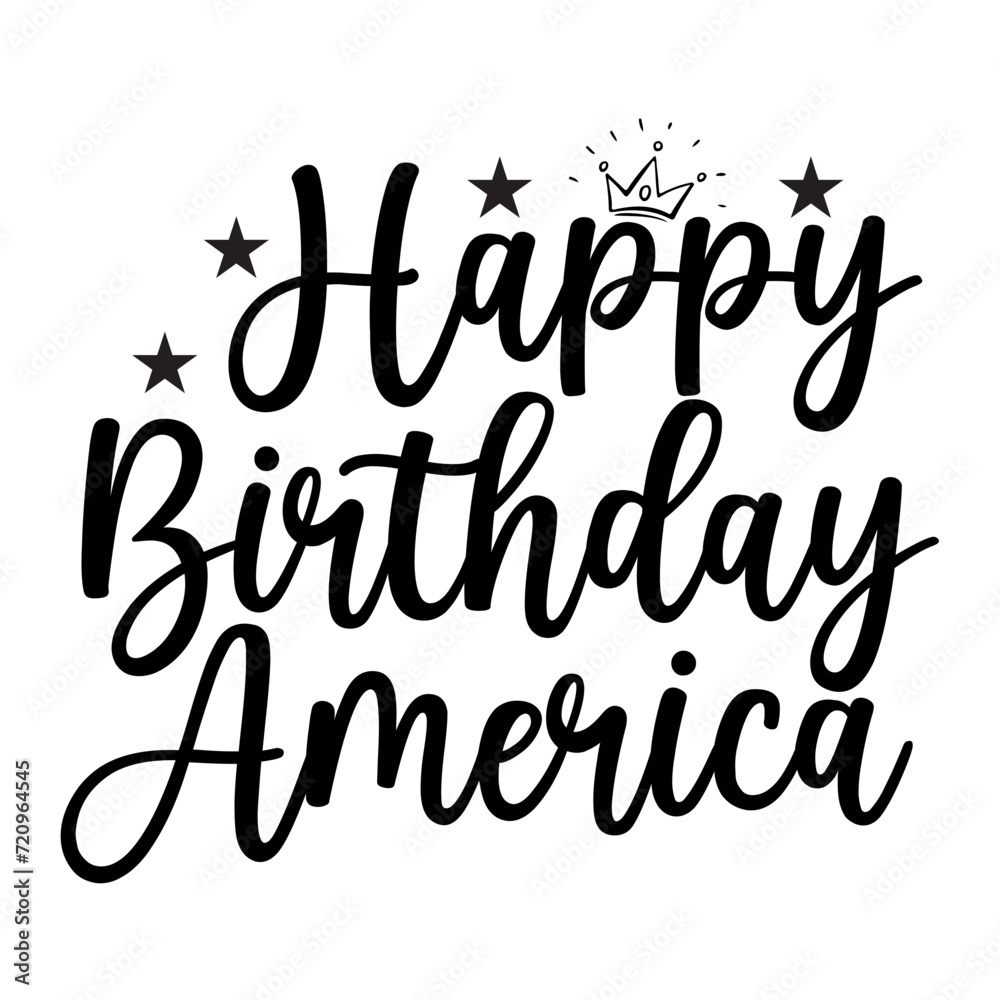Happy Birthday America SVG Cut File