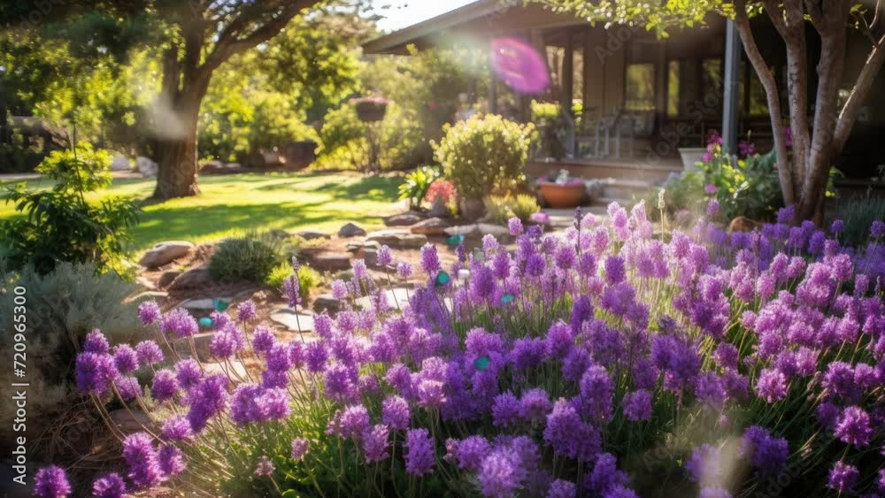 Daylight Oasis: A House Amidst Blooming Gardens and Towering Trees Daylight Oasis: A House Amidst Blooming Gardens and Towering Trees