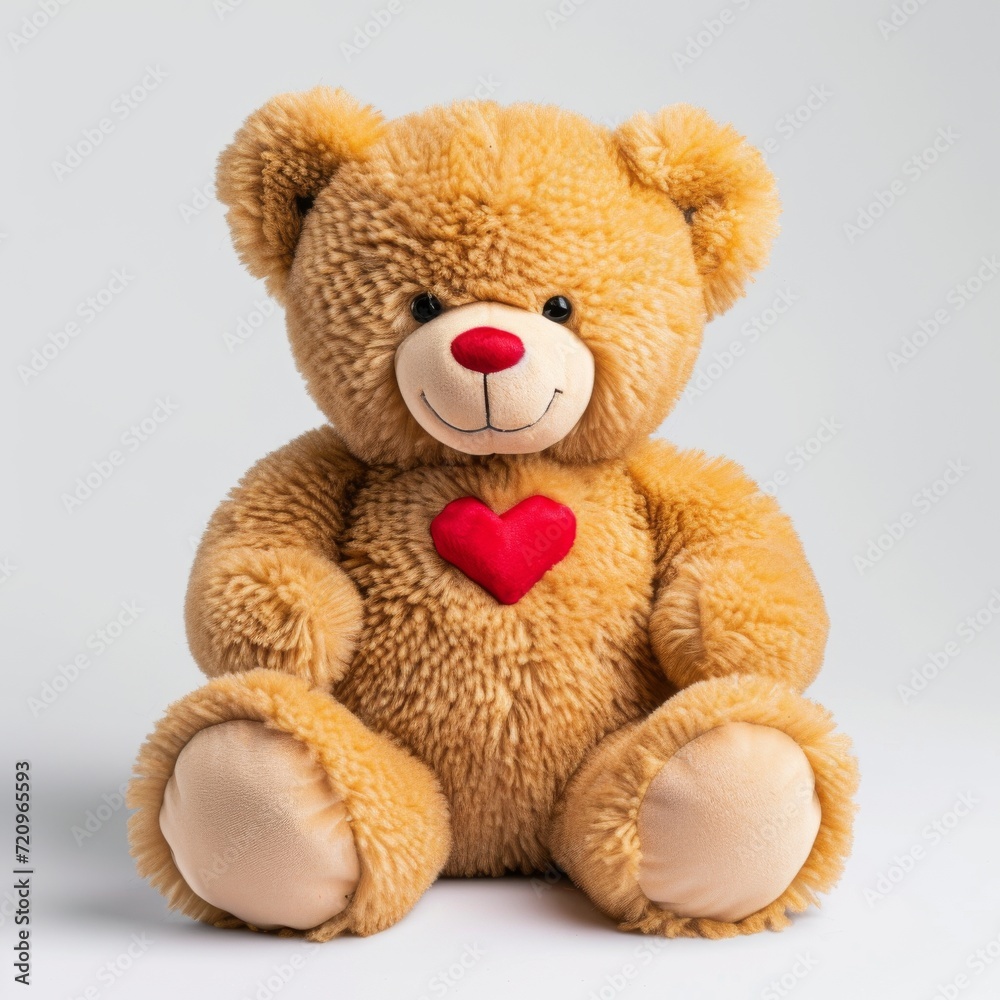 Fototapeta premium a teddy bear on grey studio background