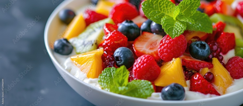 Yoghurt fruit salad. Yoghurt fruit salad.