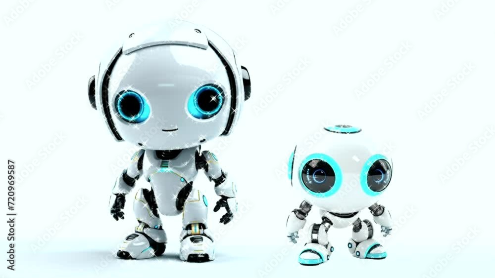 Artificial intelligence robot on white background Artificial intelligence robot on white background