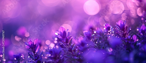 Mesmerizing Purple Bokeh Creates a Stunning Abstract Background in Nature