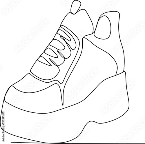 continuous line of youth shoes