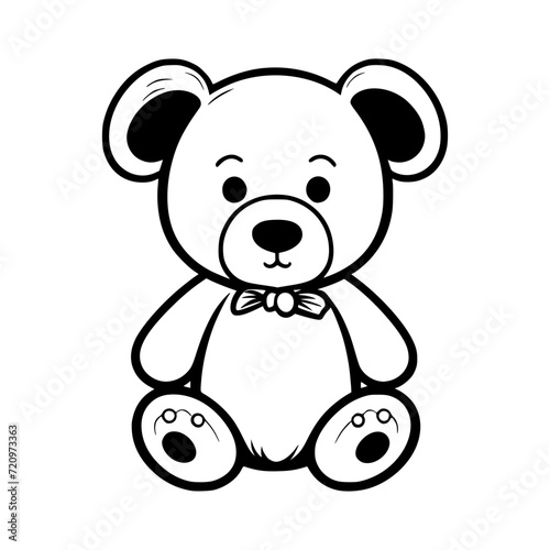 Valentine day cute teddy bear  vector illustration