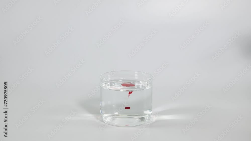Red Dye Diffusing in Water Red Dye Diffusing in Water