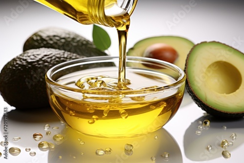Avocado Oil on White Background for Removing Background AI Generated